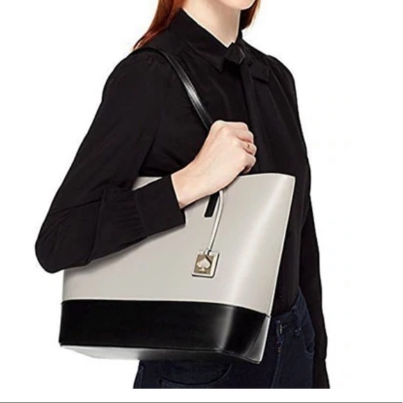 Kate Spade Haven Street Colorblock Maxi Grey Black - Picture 2 of 16